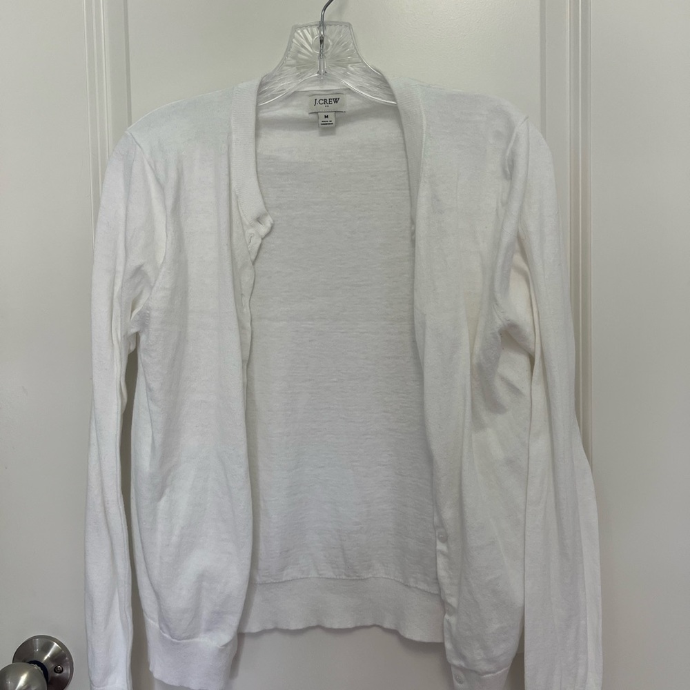 J Crew cardigan sweater. White size M. Worn once
